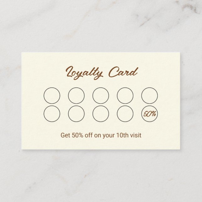 Cartão De Visita Sweet Little Bites Bakery Reward Loyalty Card (Verso)