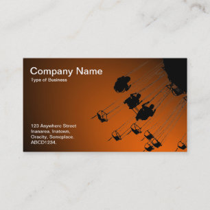 Cartão De Visita Swings and Roundabouts - Laranja iluminado