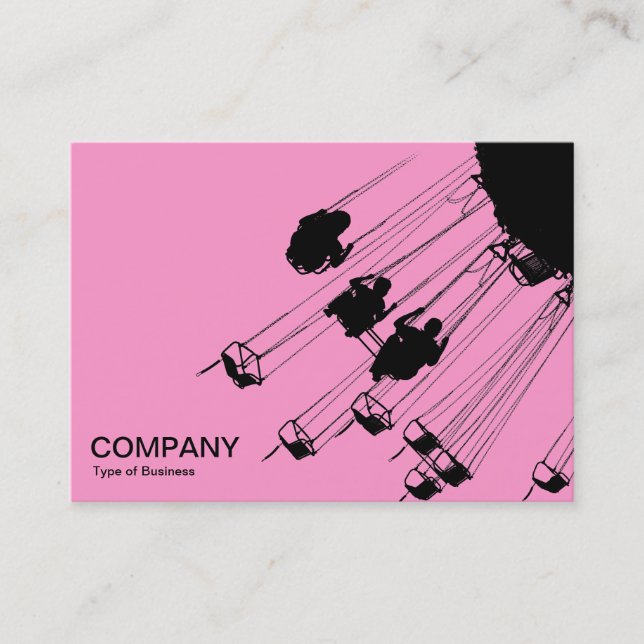 Cartão De Visita Swings e Roundabouts v3 - Rosa (Frente)