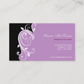 Cartão De Visita Swirl Wedding Planner