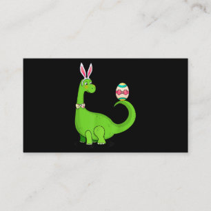 Cartão De Visita T Rex Easter Bunny Engraçado Dinossauro De Ovos Cr