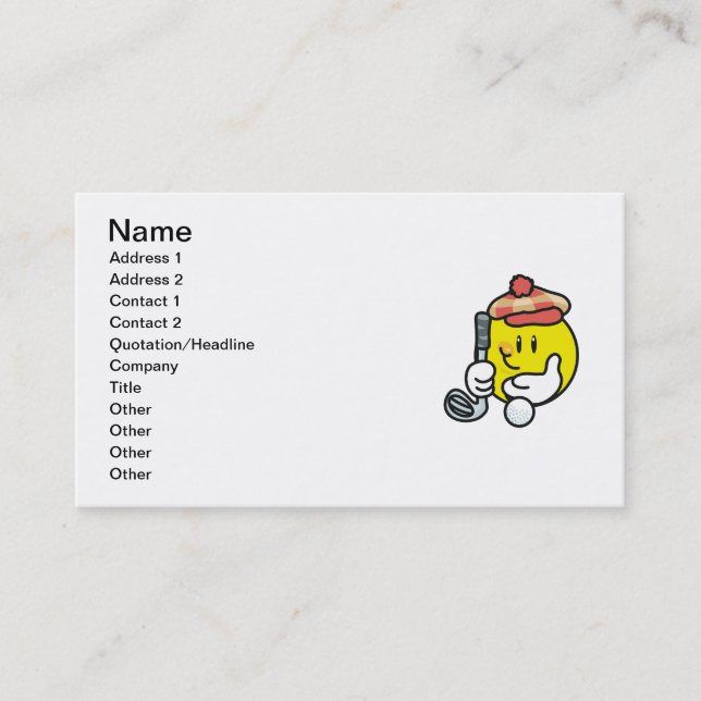 Cartão De Visita T-shirt e presentes do golfe da cara (Frente)