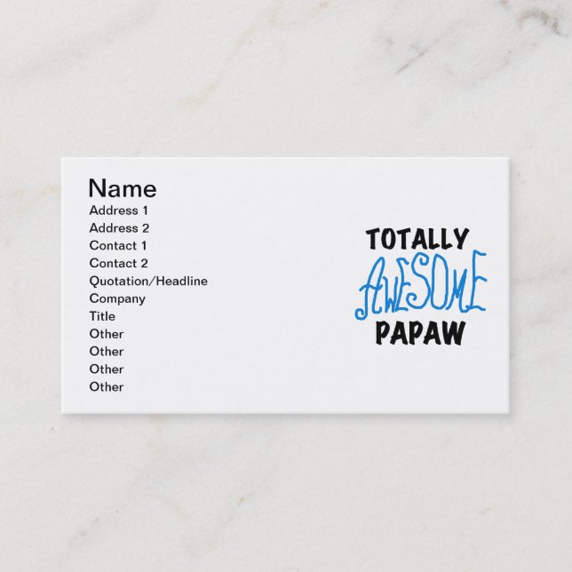 Cartão De Visita T-shirts e presentes totalmente incríveis (Frente)