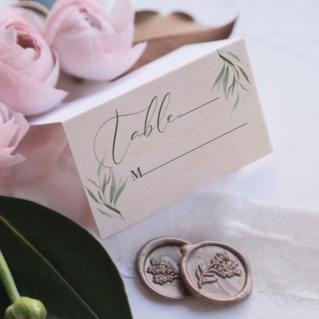 Cartão De Visita Tabela Número Livro Verde Folhagem bege Ca Comerci (Criador carregado)