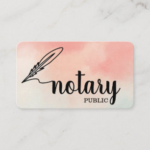Cartão De Visita Tabelião Público Script Elegante Simples