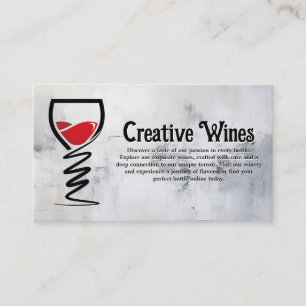 Cartão De Visita Taça de Vinho Logotipo Criativo Ilustrativo