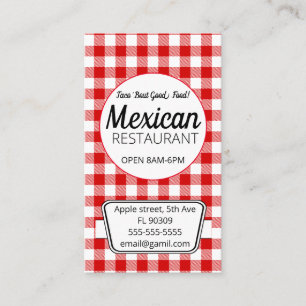 Cartão De Visita Taco Food & Fruit Deli Mercado de Artesanato Dobrá