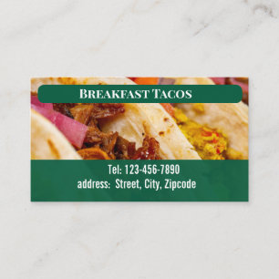 Cartão De Visita tacos de desjejum