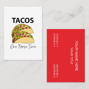 Cartão De Visita Tacos Mais Uma Vez Comida Mexicana Taco