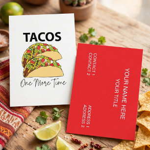 Cartão De Visita Tacos Mais Uma Vez Comida Mexicana Taco