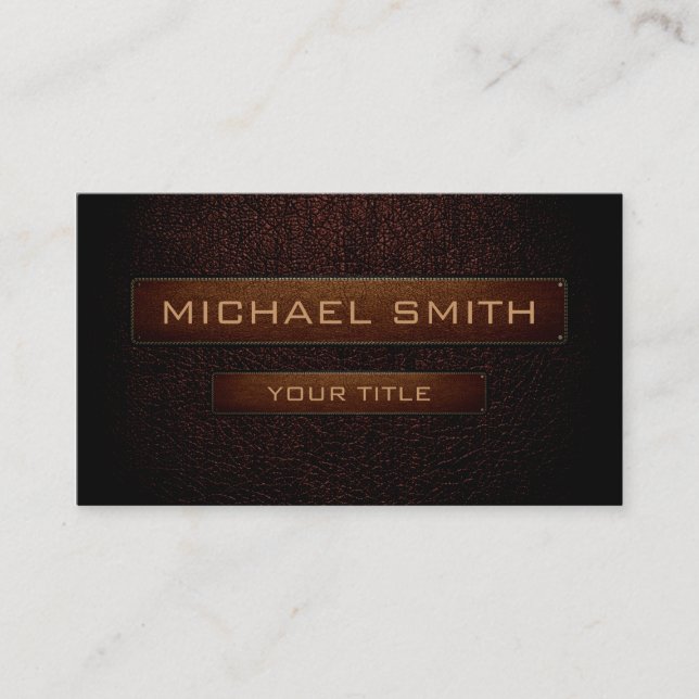 Cartão De Visita Tag castanha escura (Frente)