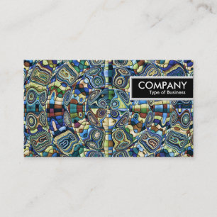 Cartão De Visita Tag da borda - azulejos Rippled