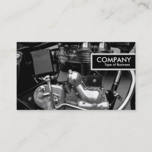 Cartão De Visita Tag da borda - motor clássico do velomotor