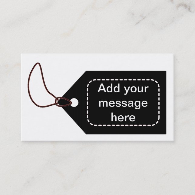 Cartão De Visita Tag preto (Frente)