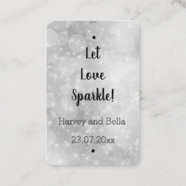 Cartão De Visita Tag Sparkle Editável Let Love