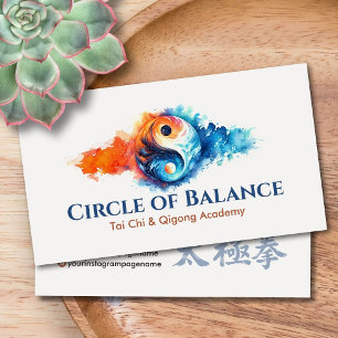 Cartão De Visita Tai Chi e Qigong - Balanço Energético Yin Yang
