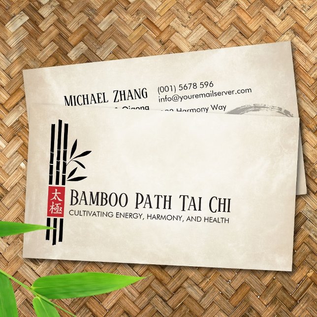 Cartão De Visita Tai Chi e Qigong - Bamboo (Criador carregado)