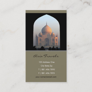Cartão De Visita Taj Mahal Light da foto da arquitetura Dawn India