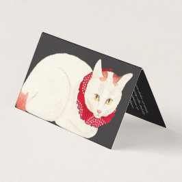 Cartão De Visita takahashi shotei tama nekko retrato ukiyo-e