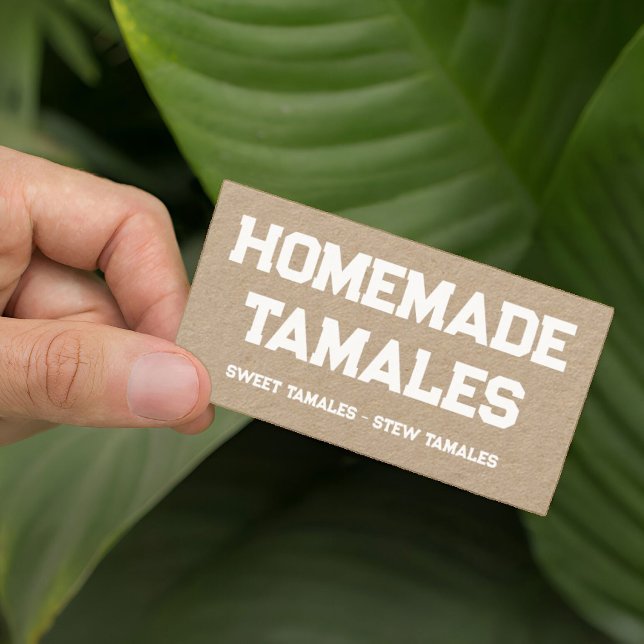 Cartão De Visita Tamales casadas (Homemade Tamales Visiting Card)