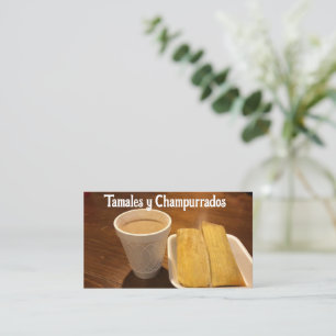 Cartão De Visita Tamales y champurrados