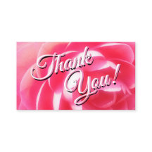 Cartão de visita tamanho da nota "Obrigado"