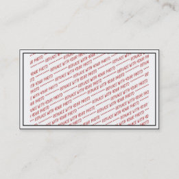 Cartão De Visita Tamanho específico - Para uso com foto 7x5 - quadr