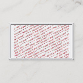 Cartão De Visita Tamanho específico - Para uso com foto 7x5 - quadr