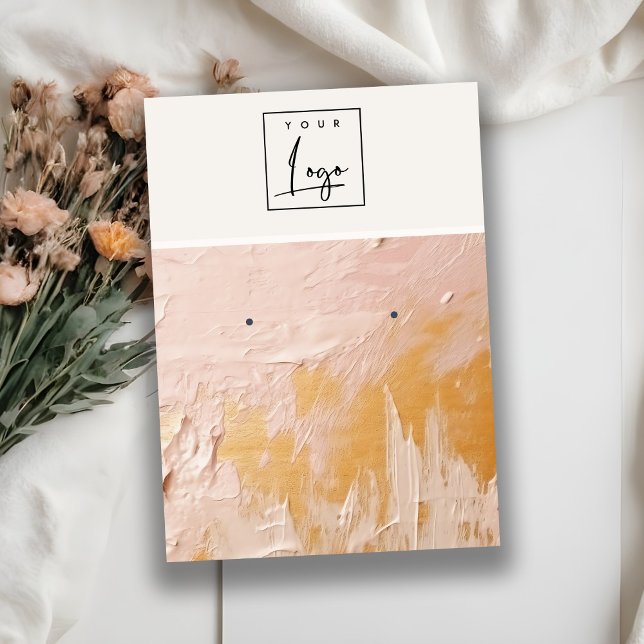 Cartão De Visita Tampa Dourada do óleo Textura de pintura do logoti (Criador carregado)