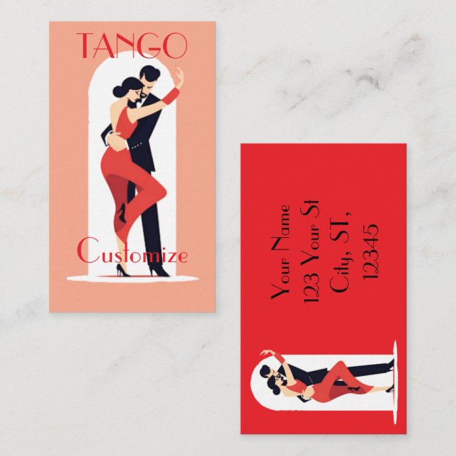 Cartão De Visita Tango Dancers Thunder_Cove (Frente/Verso)