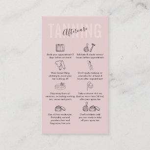 Cartão De Visita Tanning Aftercare - cor-de-rosa