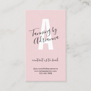 Cartão De Visita Tanning rosa pálido depois da assistência