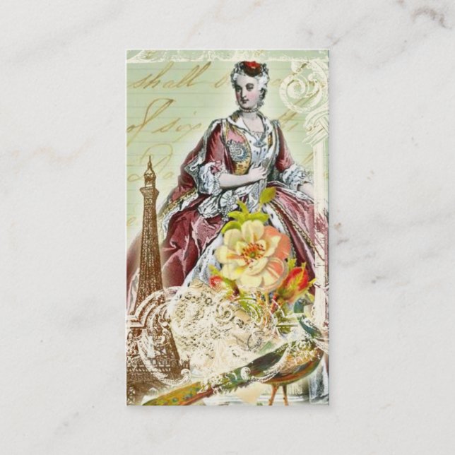 Cartão de visita tão francês de Le Pequeno Oh (Frente)