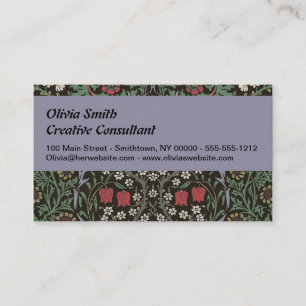 Cartão De Visita Tapeçaria Floral William Morris Blackthorn
