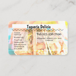 Cartão De Visita taqueria / restaurant editable card 