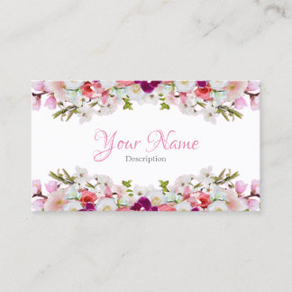 Cartão De Visita Tarjeta de visita - Floral