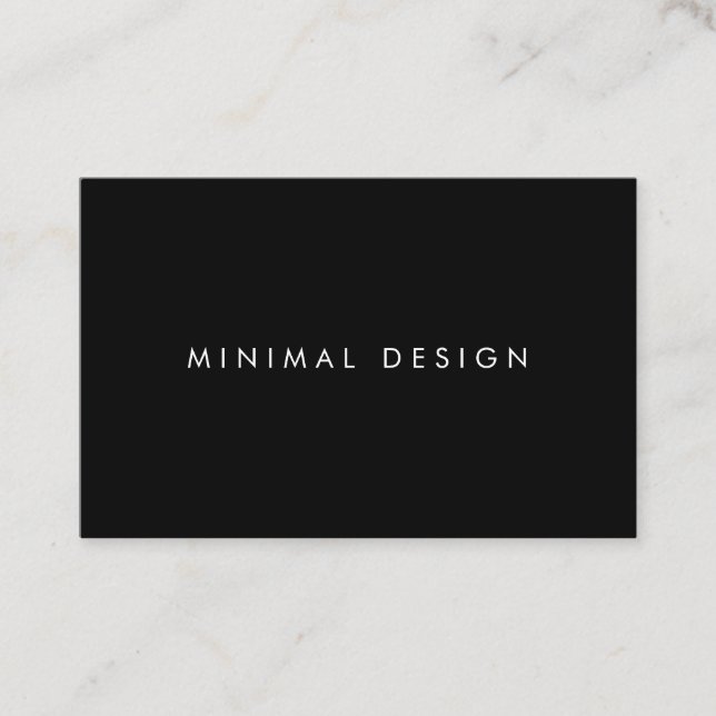 Cartão De Visita Tarjeta de visita Minimal Black BusinessCard (Frente)
