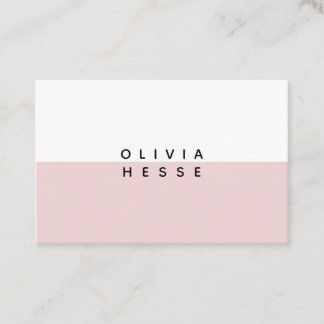 Cartão De Visita Tarjeta de visita Minimal Pink White Business Card
