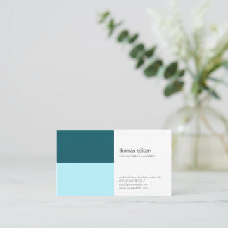 Cartão De Visita Tarjeta de visita minimalista geométrica azul