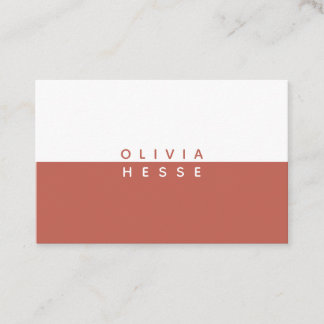 Cartão De Visita Tarjeta visita Minimal Ginger & White BusinessCard