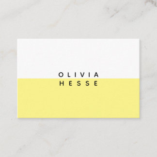 Cartão De Visita Tarjeta visita Minimal Yellow White Business Card