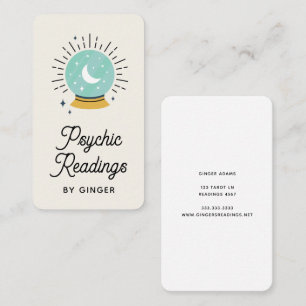 Cartão De Visita Tarô Médio do Leitor Psíquico Moderno Boho
