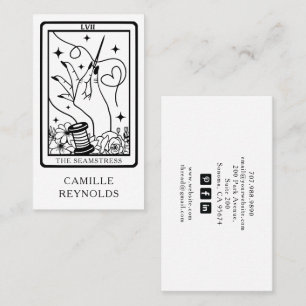 Cartão de Visita Tarot Costureira Mística Costurei