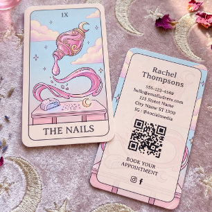 Cartão de Visita Tarot Místico para Técnico de Unh