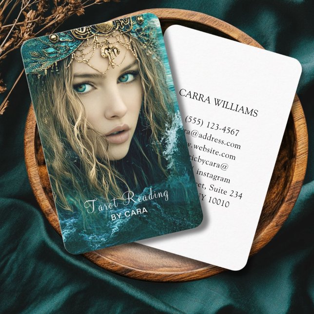 Cartão De Visita Tarot, Mulher Mística (Tarot, Mystic Woman Business Card. Perfect for Tarot Reader, Energy Reader and more. )