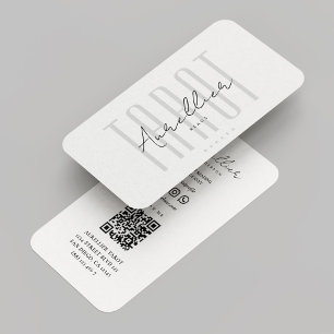 Cartão De Visita Tarot Reader Astrologer Psicic Elegant White