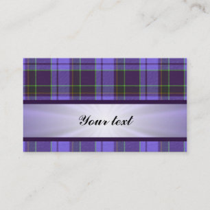Cartão De Visita Tartan roxo com fita