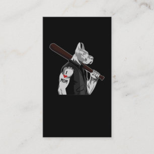 Cartão De Visita Tatuado Pai de Cachorro Pitbull Amo mamãe