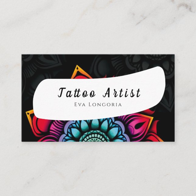 Cartão De Visita Tatuador (Frente)