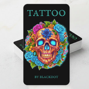 Cartão De Visita Tatuadores Profissionais Artista de Tatuagem Loja